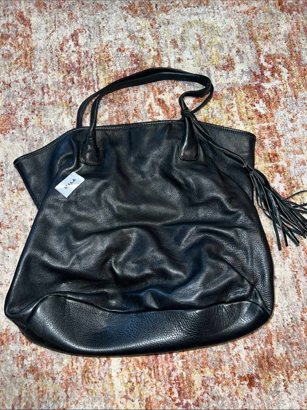 M.I.L.A black leather bag